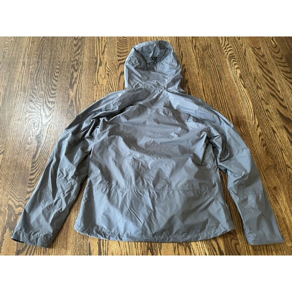 Little Donkey Andy Mens Rain Jacket Sz Medium Gray Full Zip Hooded Windbreaker - Picture 10 of 13